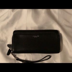 Coach Leather Double Accordion Wallet Wristlet